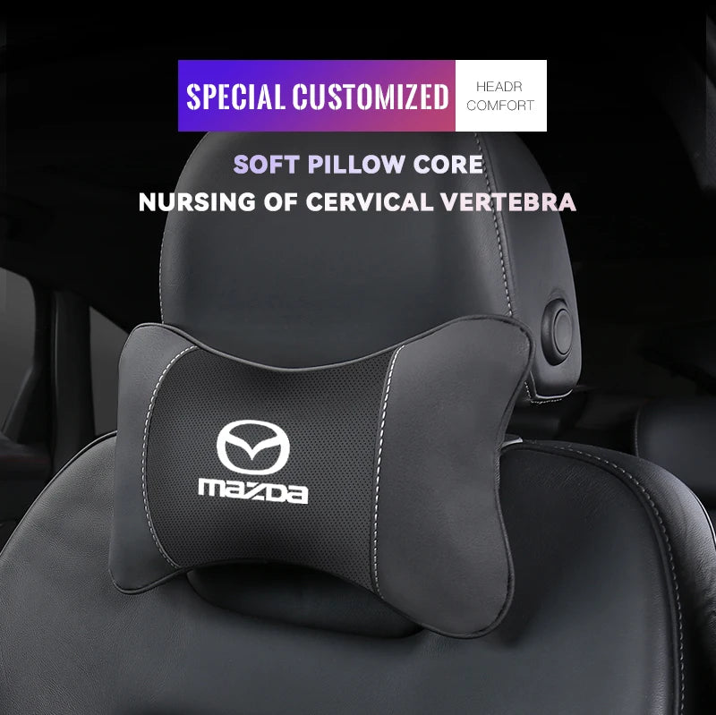 Almohada cervical para asiento de coche, accesorios para reposacabezas de asiento de coche para Mazda 3 6 CX5 2 CX3 CX9 MX5 RX8 Axela Demio Atenza
