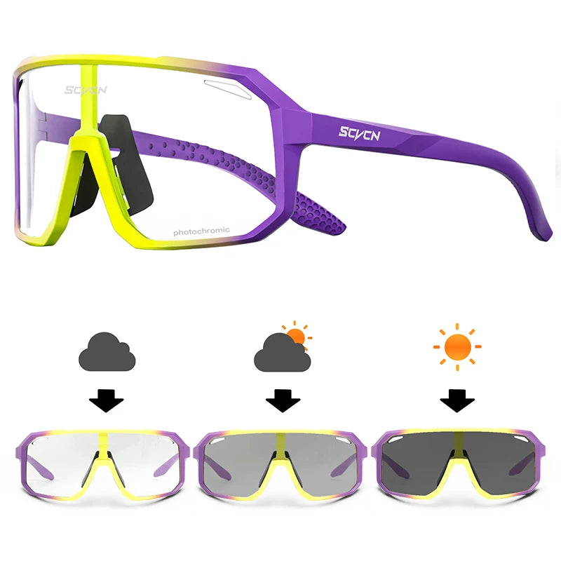 SCVCN Cycling Glasses MTB for Men Women Outdoor Sports Running Driving UV400 Sunglasses Road Racing Bicycle Cycling Eyewear