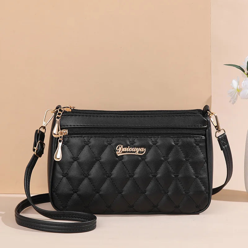Sac à Main Brodé Femme Cuir — Messenger Boule de Cheveux Mode