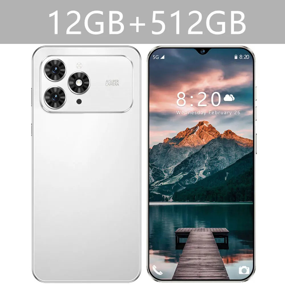 HOT i17 Pro Max téléphones portables 2026 nouveau Original 7.0HD 5G double carte double veille Smartphone 8000mAh Android 15 téléphones mobiles