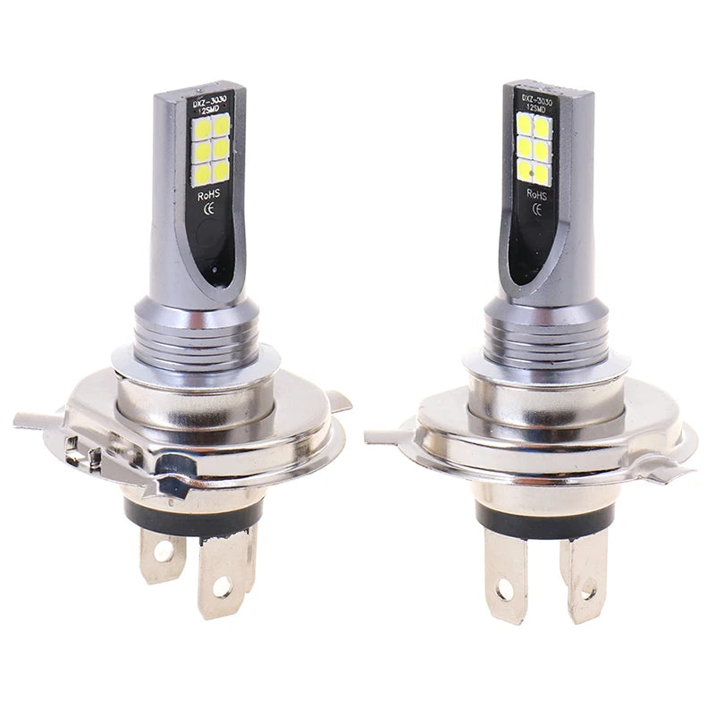 2X H4 200W 12000LM LED luces antiniebla para coche, bombillas de repuesto para faros delanteros automáticos de luz de cruce y carretera