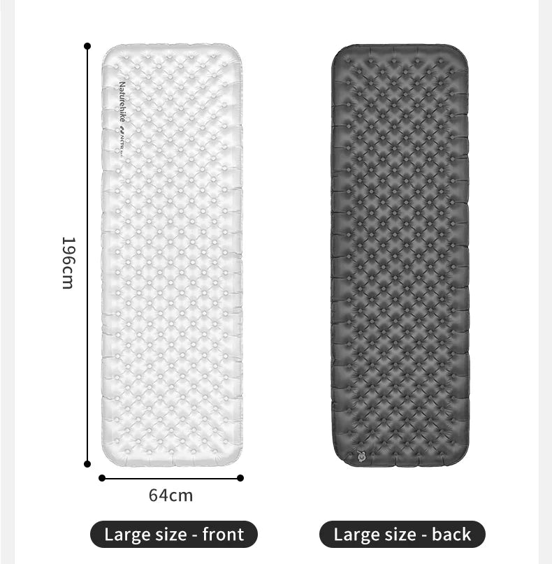 Naturehike 2026 Matelas de camping gonflable ultraléger, valeur R de 6,5, chaud pour l'hiver, épaisseur de 10 cm, tapis de couchage portable d'extérieur, lit d'air