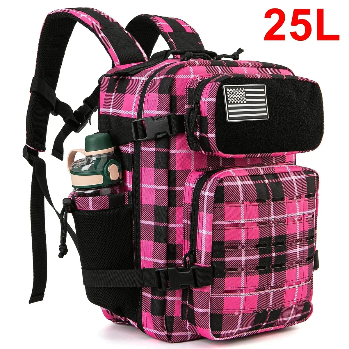 Sac à Dos Tactique Plein Air 25L/45L Homme Femme — Randonnée École Porte-Bouteille