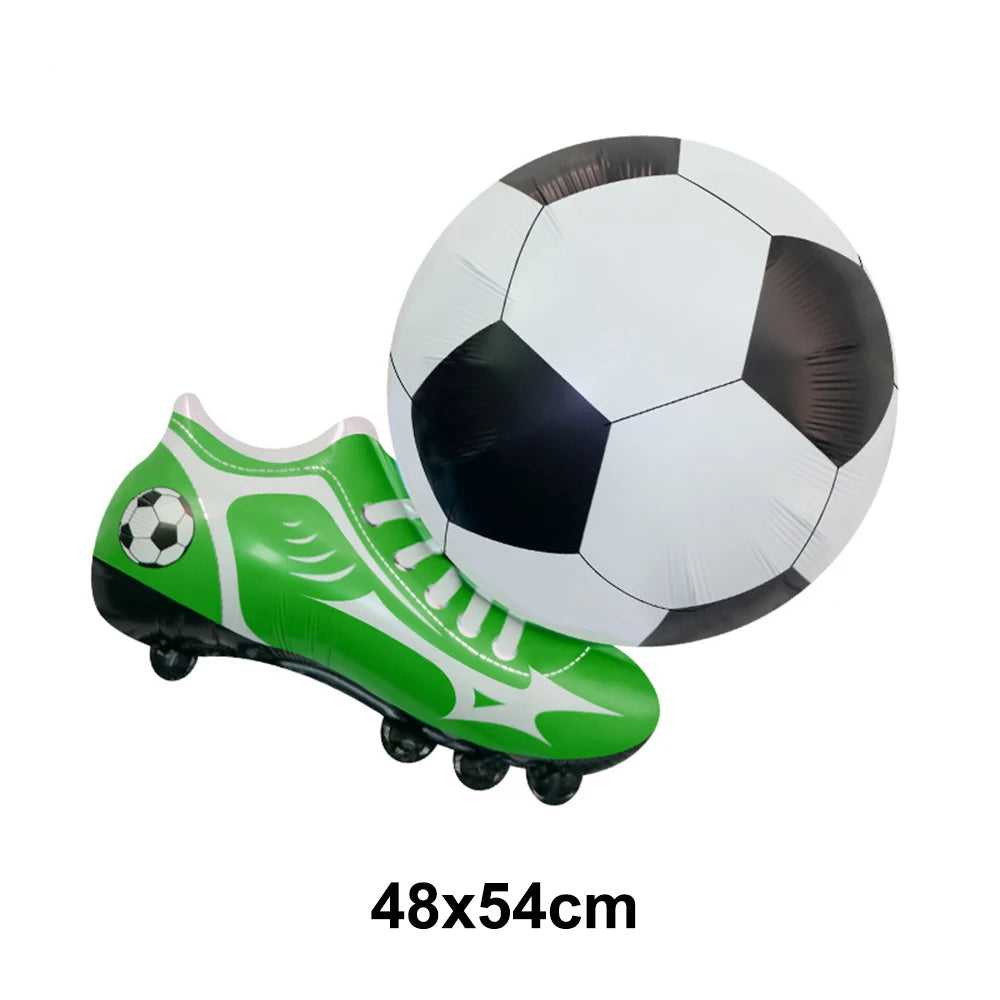 Ballons Aluminium Thème Football — Décoration Fête Anniversaire & Baby Shower Enfant