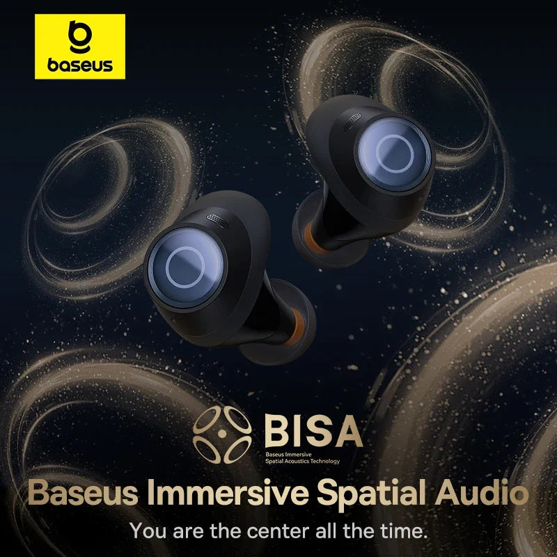Baseus Bowie MA10 Pro ANC Wireless Headphones 48dB Hybrid ANC Bluetooth 5.3 Earbuds IPX6 Waterproof 4-Mic ENC Sport Headset