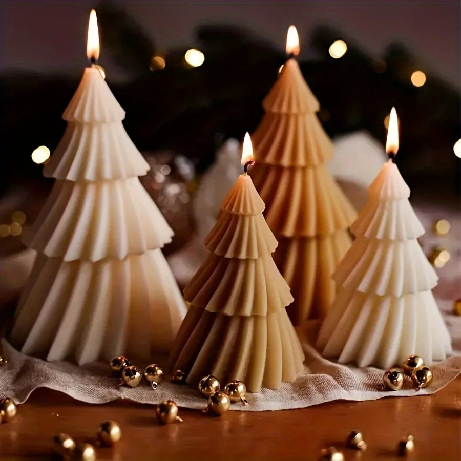 Christmas Tree Silicone Mold, DIY Gypsum Cement Christmas Tree Shape, Silicone Resin
