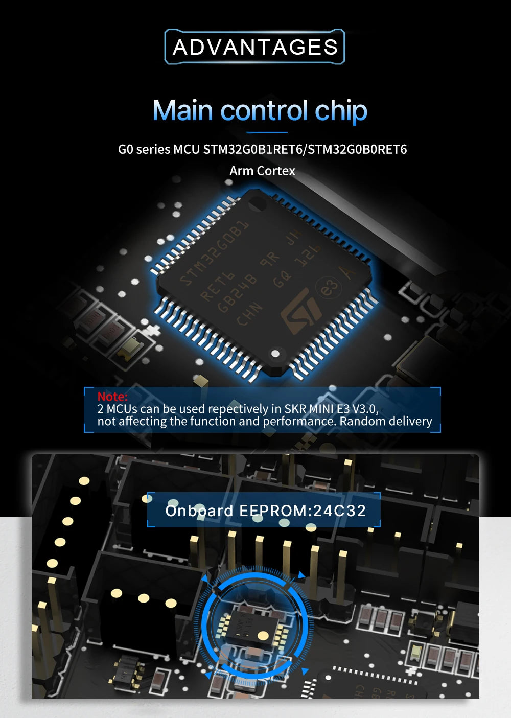 BIGTREETECH BTT SKR Mini E3 V3.0 carte mère avec TMC2209 UART VS SKR 2 carte mère d'imprimante 3D pour Ender 3 Ender 5 Pro CR 10