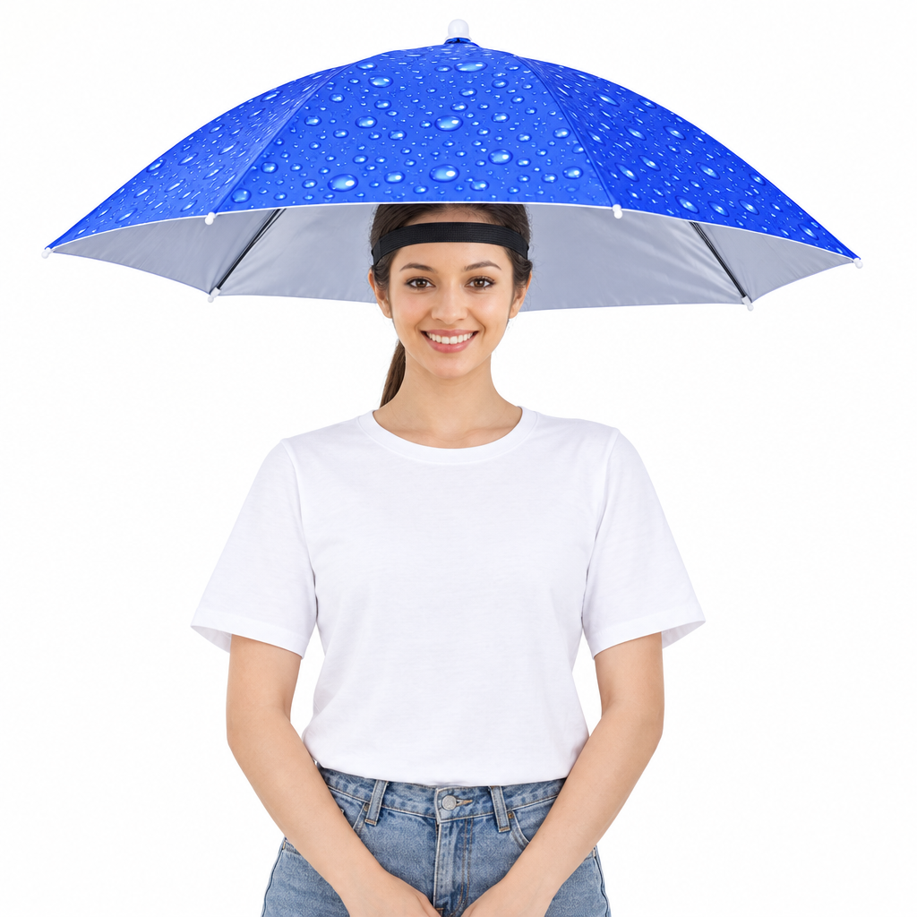 Chapeau bleu gouttes