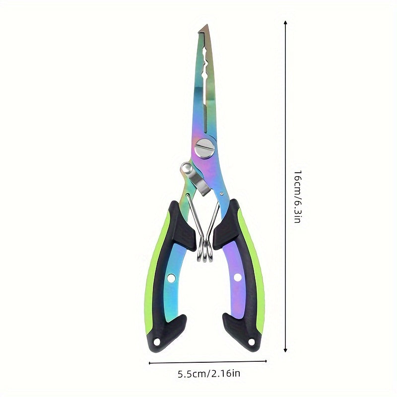 Pince de pêche multifonctionnelle, coupe-ligne en acier inoxydable, ouvre-anneau fendu Portable, outil de pêche 1 pièce