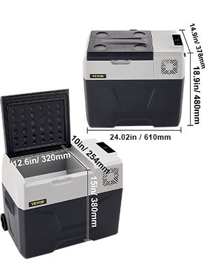 Glacière électrique portable 30/40/50L — 12V/24V/220V, mini frigo, voiture, camping, pique-nique