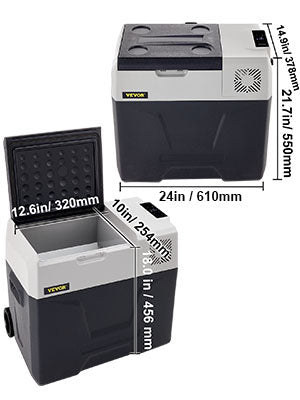 Glacière électrique portable 30/40/50L — 12V/24V/220V, mini frigo, voiture, camping, pique-nique