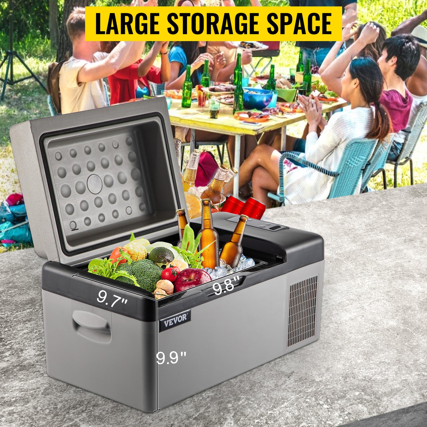 Glacière électrique de voiture 15/20L — compresseur portable, contrôle par application, camping, voyage