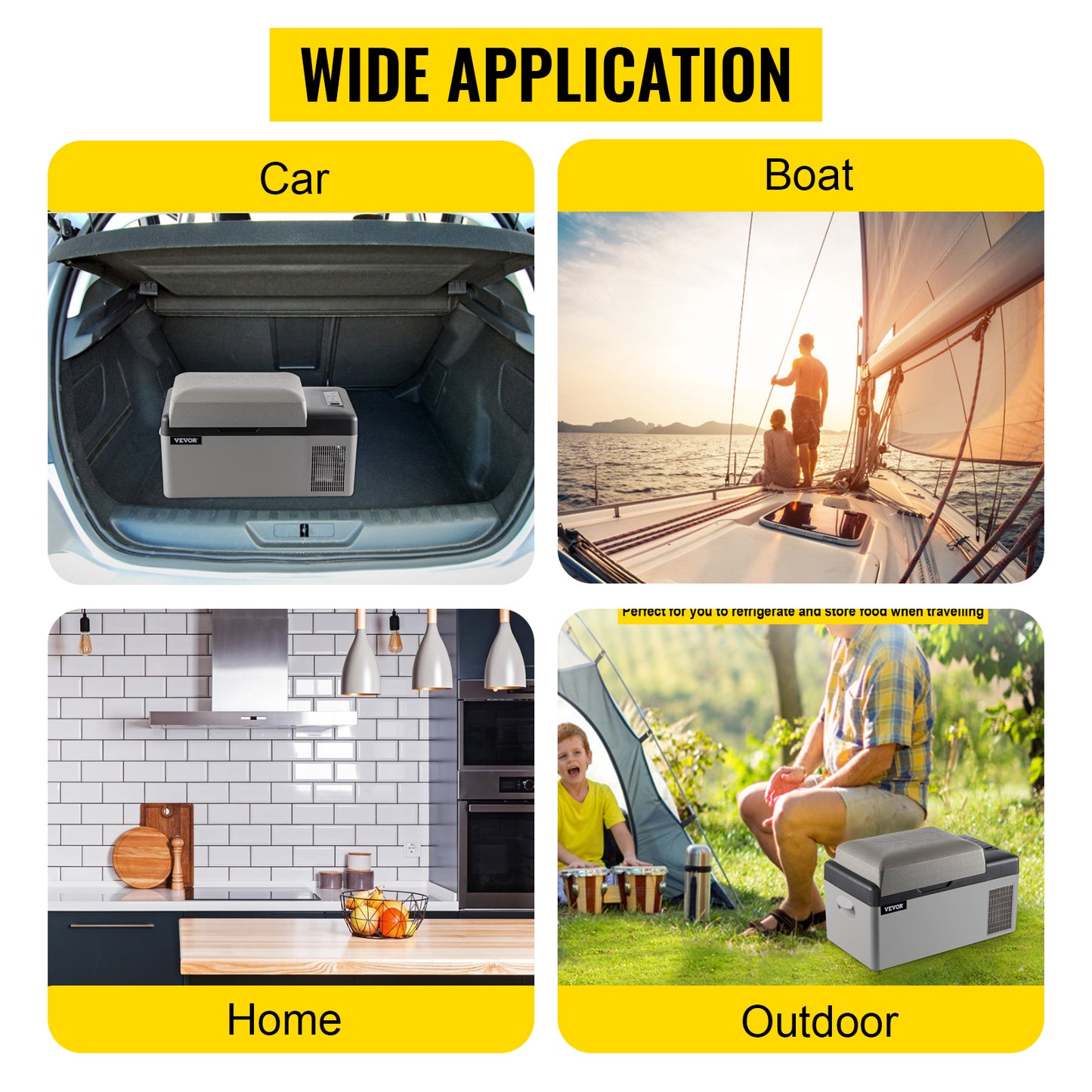 Glacière électrique de voiture 15/20L — compresseur portable, contrôle par application, camping, voyage
