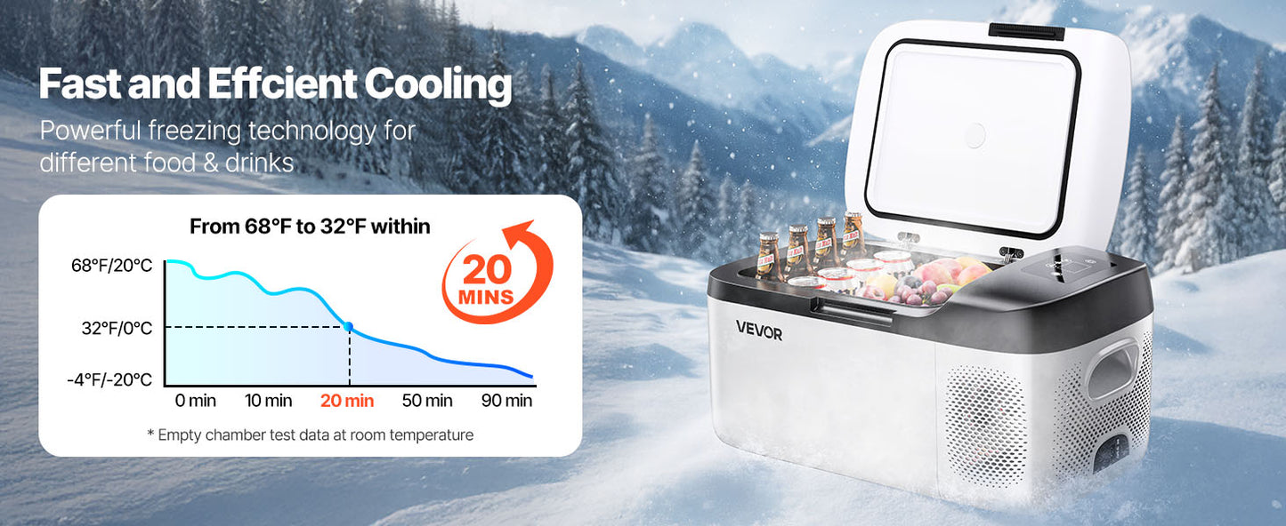 Réfrigérateur de voiture 15/20/22L — -4°F à 68°F, contrôle par application, camping-car, camping